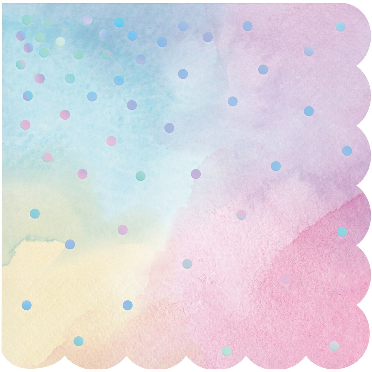 Party Central 3-Ply Disposable Beverage Napkins - 5" - Pink and Blue - Club Pack of 192